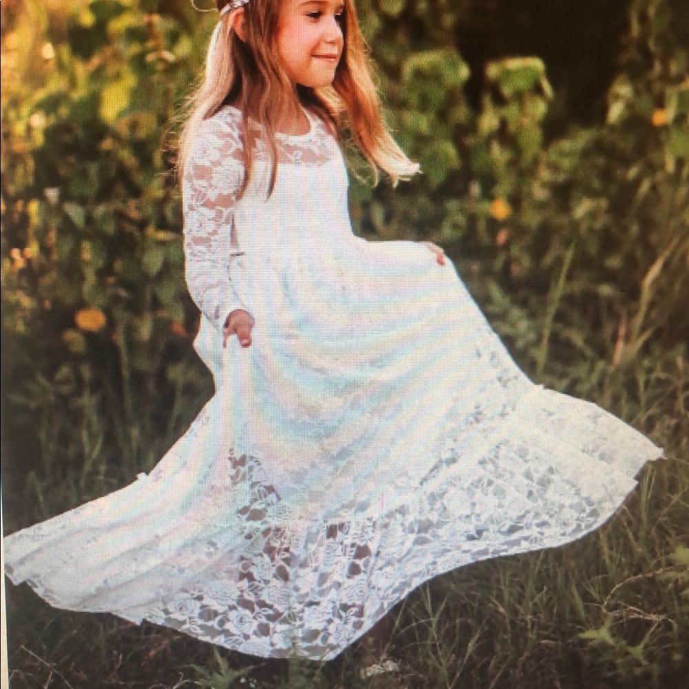 Bohemian lace girls dress